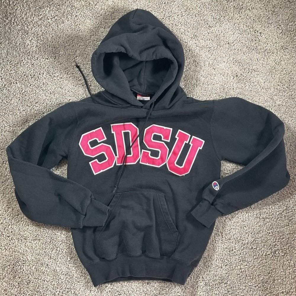 Champion Womens SDSU San Diego University Sweatshirt Size XS Hoodie Comfy State